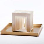 Isobel Egan, Untitled, 650mm x 650mm, Porcelain, oak, gold inlay